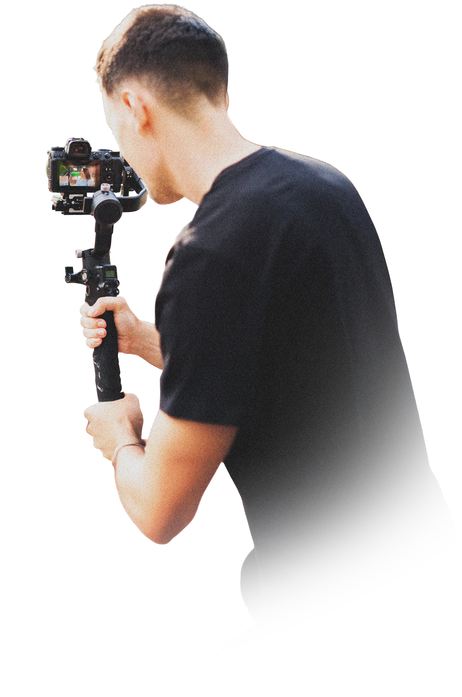 Persona creando contenido de video con un smartphone